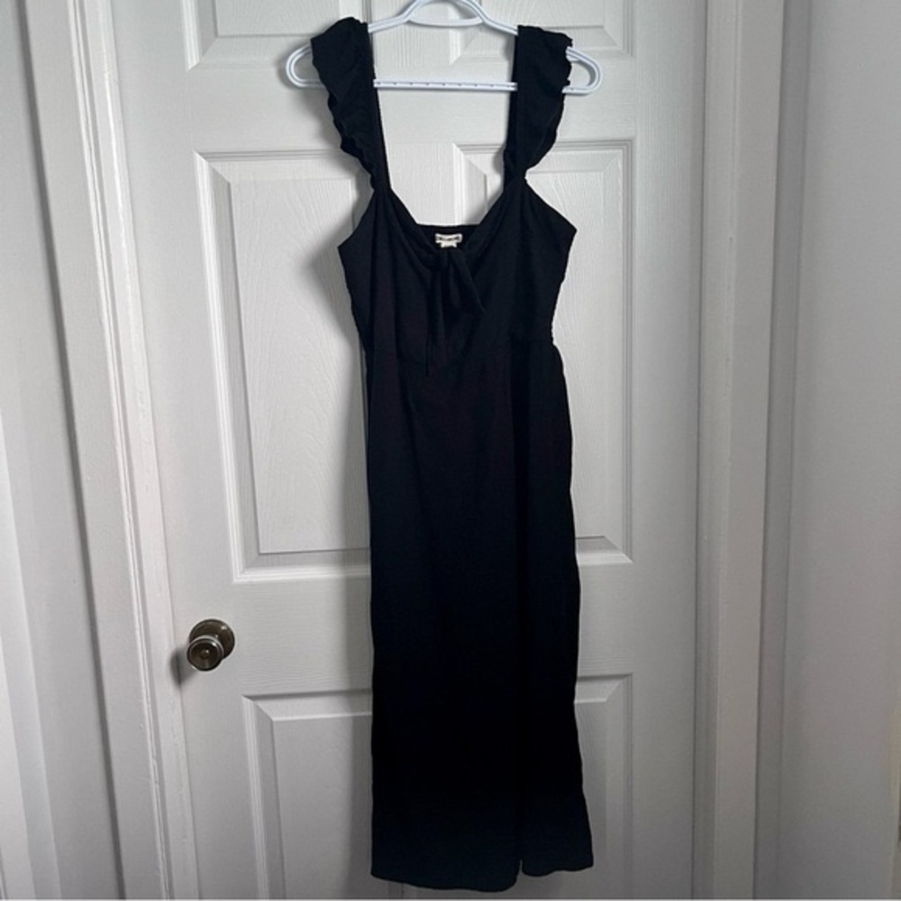 Billabong dress black maxi cherry lips chevron women size small summer boho